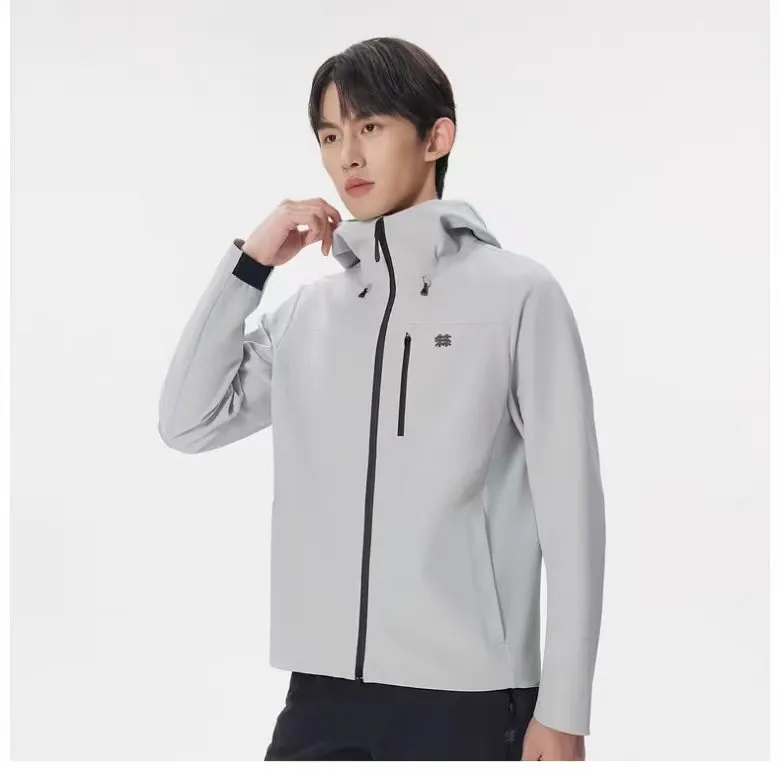 Upper body material picture KOLON SPORT/Kelon 26fw Wind Ridge Graphene Soft Shell Jacket Water-repellent Anti-static Hooded Fleece Jacket